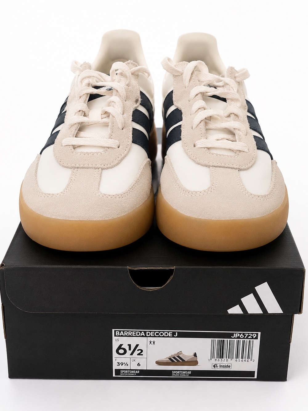 adidas Barreda Decode J Sneakers in Beige, Black and Gum